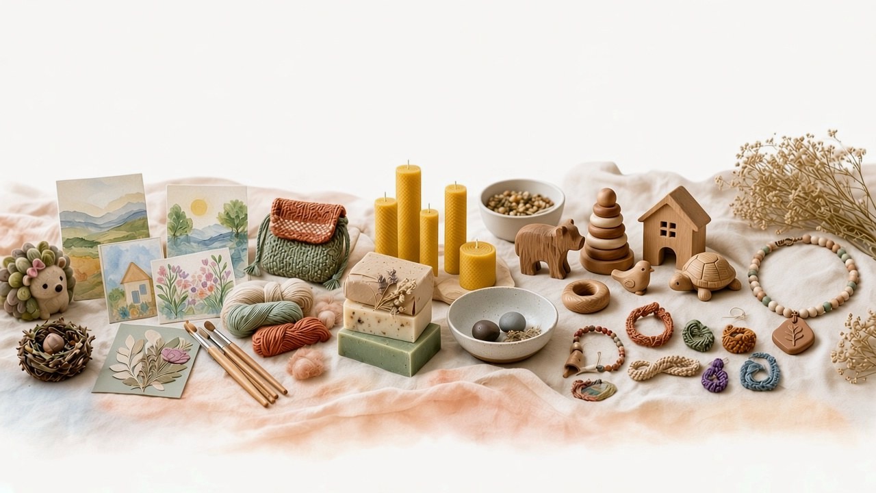 Exemples de créations artisanales.